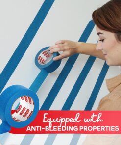 XFasten Professional Blue Painters Tape, Multi-Use, 3/4 Inches x 60 Yards (3-Pack) - Produces Sharp Lines and Residue-Free Artisan Grade Clean Release Wall Trim Tape 3/4 Inches x 60 Yards (3-Pack) 22 91eVRjNbpvL