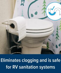 Camco Camper/RV Toilet Paper | Sewer-Safe, Septic-Safe & Biodegradable | Designed for Camper, Trailer & Marine Sanitation Systems | 1-Ply Tissue | 4 Toilet Paper Rolls – 280 Sheets per Roll (40275) 70 sheet (Pack of 4) Single 7 91eYOQbrSXL