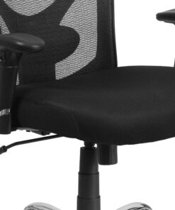 Flash Furniture Big & Tall Office Chair | Adjustable Height Mesh Swivel Office Chair with Wheels Black 25 91eZojMDNcL