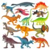 Boley 14 Pk Dinosaur Toys for Kids with Educational Pamphlet - 9" Long Dinosaur Toy Figures for Boys & Girls Ages 3+ 14 Pack + Dino Pamphlet 3 91eZsa3HjlL 1