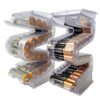 Battery Ladder (TM) Clear AA & AAA Combo Battery Holder/Storage - Vertical Organizer Case That Holds 28 AAA & 20 AA Batteries - Stackable, Expandable and Wall Mountable - Combo Pack 8 91eaU4xzYqL