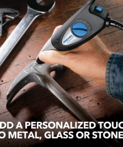 Dremel 120-Volt Engraver Rotary Tool with Stencils - Crafting Machine Perfect for DIY Personalizing and Engraving Leather, Metal, Glass, and Wood , Black, 290-02 Engraver with Letter/Number Template 28 91ecchlU0zL