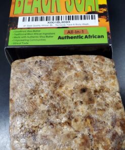 Premium African Black Soap - Pure 1 pound Bulk. Raw Organic Soap for Acne, Dry Skin, Rashes, Burns, Scar Removal, Face & Body Wash, From Ghana West Africa - Authentic African Moisturizer 30 91ehL7TPniL 1