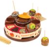 Nostalgia CCA5 Lazy Susan Chocolate & Caramel Apple Party with Heated Fondue Pot, 25 Sticks, Decorating and Toppings Trays 50 91eiGed9HqL 1