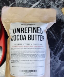 Better Shea Butter Raw Cocoa Butter - Unrefined, 100% Pure, Food Grade - Use for Cocoa Lip Balm, Stretch Marks Cream, Cacao Butter Cream, Scars Oil, Whipped Lotion - Skin & Hair Moisturizer 1LB Block Bar 1 Pound (Pack of 1) 40 91enWgTa1vL 1