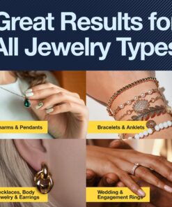 Complete Jewelry Cleaning Kit Polishing w/Cloth, Brush and Jewelry Cleaner Solution for all Jewelry. Gold, Silver, Diamond Ring Cleaner, Earring, Fine & Fashion Cleaning Made in the USA Gentle Jewelry Kit 35 91erw50LQvL