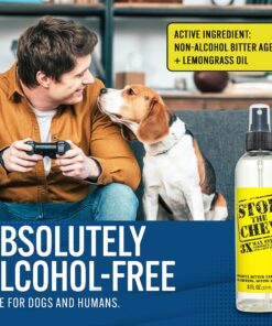 EBPP Stop the Chew 3X Strength Anti Chew Spray for Dogs - No Chew Spray for Puppies - Alcohol Free Dog Deterrent Spray - Bitter Spray for Dogs to Stop Chewing - Powerful No Chew Spray for Dogs - 8oz 32 91f0yTxn8bL