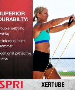 SPRI Xertube Resistance Bands with Handles – All Exercise Cords Sold Separately with Home Gym Workout Fitness Door Anchor Attachment Option With Door Attachment Green Light 13 91f9ibCRNDL