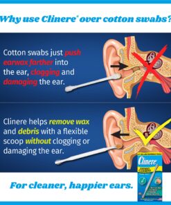 Clinere® Ear Cleaners, 10 Count Earwax Remover Tool Safely and Gently Cleaning Ear Canal at Home, Ear Wax Cleaner Tool, Itch Relief, Ear Wax Buildup, Works Instantly, Exfolimates, Earwax Cleaners. 10 Count (Pack of 1) White 31 91fAMk3d6L
