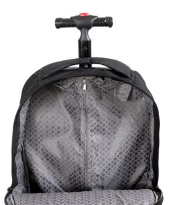 J World New York Sundance Rolling Backpack Girl Boy Roller Bookbag, Argyle Black, 20 Inch 11 91fCITllhL