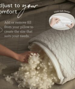 Coop Home Goods Toddler Pillow, Soft, Breathable & Washable Mini Bed Pillows for Kids, Adjustable Pillow with Premium Memory Foam for Neck, Knee & Back Support, CertiPUR-US/GREENGUARD Gold, 19" x 13" White 27 91fCKxN0G0L 2