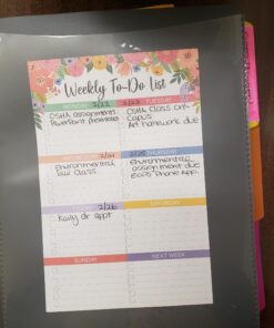 Smead Project Organizer, 24 Pockets, Grey with Assorted Bright Tabs, Tear Resistant Poly Material, 1/3-Cut Tabs, Letter Size (89206) 24 Pocket Yellow, Pink, Lime, Blue, Purple 42 91fIScRWOnL