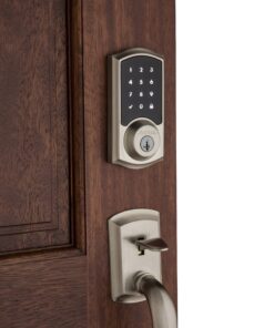 Kwikset 99160-002 SmartCode 916 Touchscreen Electronic Deadbolt Featuring SmartKey, Works with Alexa via SmartThings or Wink, Satin Nickel Z-Wave 19 91fMphRSfqL