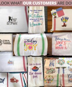 Aunti Em's Kitchen Dish Towels Set (13 Pack) for Kitchen Decor Super Absorbent 100% Natural Cotton Zero-Lint - 25.5 x 15.5 Inch (13-Pack Red, Green & Blue Stripes) 13-pack Red, Green & Blue Stripes 25 91fPFqAYBoL 2