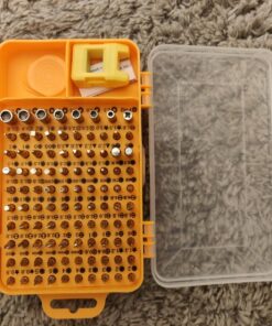 Precision Screwdriver Set Magnetic - Professional 110 in 1 Screw driver Tools Sets, PC Repair Tool Kit for Mobile Phone/Tablet/Computer/Watch/Camera/Eyeglasses/Other Electronic Devices 110 Yellow 52 91fPPlY4OIL