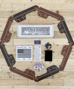 Rustic & Refined Design Jokers and Marbles Game (Brown, 4-8 Player) 16 91fZkeBztgL