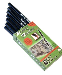 Money Marker (12 Counterfeit Pens) - Counterfeit Bill Detector Pen with Upgraded Chisel Tip - Detects Fake Counterfit Bills, Universal Currency Detectors Pack 12 91fbOEWsRL