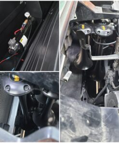 MPC 4 Trumpet Train Air Horn Kit - Fits Almost Any Vehicle: Truck, Car, Jeep, SUV. Includes Four Chrome Trumpets with All-In-One Air System: 110 PSI, 12-Volt Air Compressor, Tank, & More. Complete Kit 21 91fd2NFYt0L 1