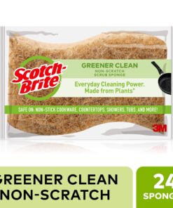 Alternative view of Scotch-Brite Greener Clean Natural Fiber Non-Scratch Scrub Sponge, 24 Count