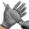 NoCry Premium Cut Resistant Gloves Food Grade — Level 5 Protection; Ambidextrous; Machine Washable; Superior Comfort and Dexterity; Lightweight Protective Gloves; Complimentary eBook Large Original Grey 25 91fjbwifOML