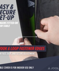 JOOLA Indoor Ping Pong Table Cover Fits Both Folding Tables & Flat Tables with Nets - Easy Lift Water Resistant Table Tennis Cover - Dual Function, Fits 9x5 Tables in Upright or Down Positions 9 91fjdf9h6kS