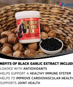 Umeken Black Garlic EX - Fermented Concentrate with Vitamin B, Allicin, Amino Acids, Pack of 2, 6 Month Supply, (6.4oz) (180g) 6.4 Ounce (Pack of 2) 9 91fnjIcIaCL