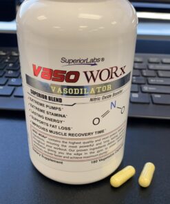 Superior Labs – VASOWORx® – Nitric Oxide Supplement – Extra Strength - 1,600 mg, 180 Vegetable Capsules – 7 Powerful Ingredients – Increased Energy, Stamina, & Circulatory Support 26 91fuRfou kL