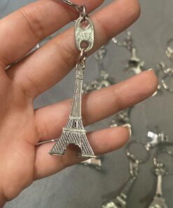 baotongle 15pcs Eiffel Tower Keyring, Paris Eiffel Tower Keychains 3-D Key Ring French Souvenirs Retro Adornment Cute Lovely Decorative Metal Craft Art Statue Model for Table Decor Gifts Silver 18 91fwrqny3ZL