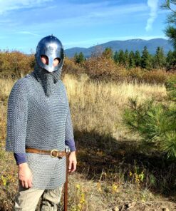 Medieval Renaissance Haubergeon Replica Warrior Chainmail Armor Long Shirt XL 18 91fzXj6qNmL