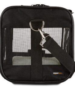 Amazon Basics Soft-Sided Mesh Pet Travel Carrier for Dog, Cat, Medium, 16.5"L x 9.4"W x 9.8"H, Black Without Wheels 35 91gBapdnB0S