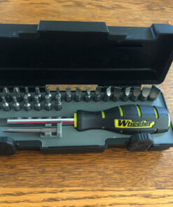 Wheeler Space Saver Screwdriver Set with Magnetic Screwdriver Handle, Bit Assortment and Storage Case for Maintenance Green 9.8 x 1.8 x 8.2" 19 91gE20eG3L