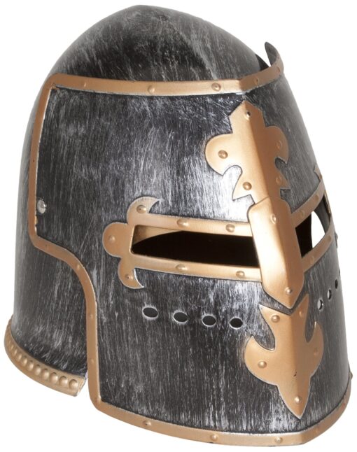 Jacobson Hat Company Men's Antiqued Pewter Knight Helmet Adult Silver