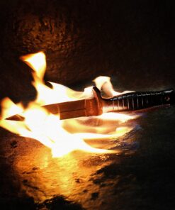 Reapr 11002 Tac Boot Knife, 4.75 Inch Double Edge Self Defense Knife for EDC | Use as Ankle Knife, Belt Knife or Over Shoulder Carry | 4.25" Hi Grip Handle | Nylon Web Sheath with Abs Insert 27 91gISyFdYBS