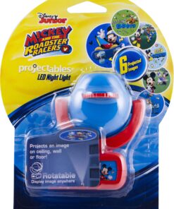 Projectables Disney Mickey and the Roadster Racers LED Kids Night Light, Projector, Plug-in, Dusk to Dawn Sensor, for Hallway, Bedroom, Nursery, Playroom, Gaming Room, 11739 Mickey Mouse 19 91gMFuaeDaL