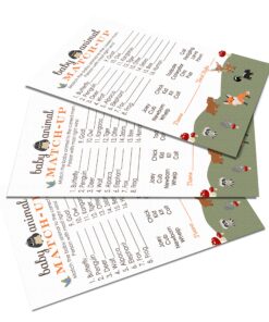 Alternative view of Paper Clever Party Woodland Baby Shower Game Animal Matching, Rustic Boy or Girl, 4x6 Cards, 25 Pack