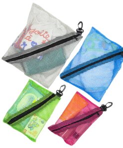 4 ZipClikGo Attachable Mesh Organizer Bags, No Fumbling, Guessing What's Where! These Multi-Purpose Storage Zip Pouches in 4 Sizes & 4 Colors Are Simple to Pack, Easy to Access & Best Bag Companions! 18 91gXmoyws2L