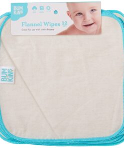 Bumkins Reusable Flannel Baby Wipes, 12 Count, Natural 22 91gqRjkJLBL