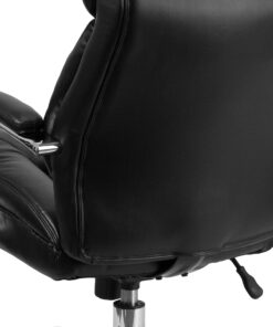 Flash Furniture Big & Tall Office Chair | Black Leather Swivel Executive Desk Chair with Wheels Black Leathersoft 24 91gwIu4cvyL