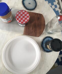 Susty Party 10-Inch Compostable Round (50-Count), Sugarcane Heavy Duty Disposable Biodegradable Plate for Dinner, White 12 91gz6kIcvlL