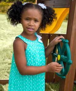 Swing-N-Slide WS 1524 Pirate Ship Wheel with 12 Inch Diameter for Swing Sets, Play Sets & Playhouses, Green 7 91h2q23H0yL