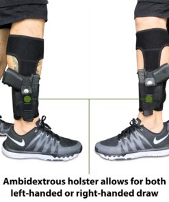 CONCEALED CARRIER (TM) Ankle Holster for Concealed Carry Pistol | Universal Leg Carry Gun Holster with Magazine Pouch for Glock 42, 43, 36, 26, S&W Bodyguard .380, 38, Ruger LCP, LC9, Sig Sauer 44 91h3E9gMvFL