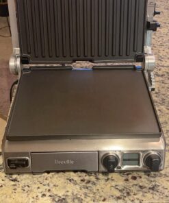 Breville BGR820XL Smart Grill, Electric Countertop Grill, Brushed Stainless Steel., 14" x 14" x 5 3/4" Adjustable,Grill 32 91hCE8RZUFL