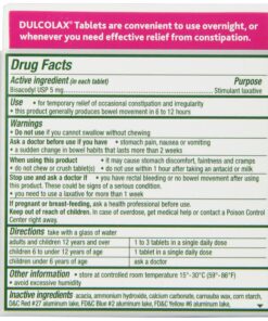 Dulcolax Pink Laxative Tablets, 90 Count, Women's Gentle, Reliable Overnight Relief from Constipation, Hard, Dry, Painful Stools and Irregular Bowel Movements, for Sensitive Stomachs 90 Count (Pack of 1) 5 91hDCpSFWLL
