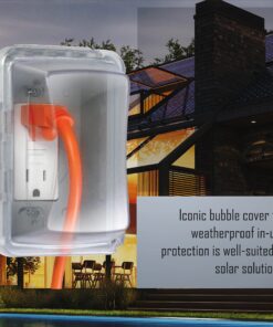 TayMac MM510C Single-Gang Horizontal/Vertical Weatherproof Receptacle Cover, 3.75 Inches Deep, Clear 25 91hJxweovFL