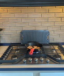 Lodge LPGI3 Cast Iron Reversible Grill/Griddle, 20-inch x 10.44-inch, Black 20 Inch Double Burner 69 91hL7u6DCFL