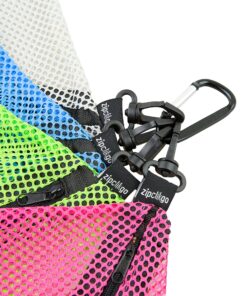 4 ZipClikGo Attachable Mesh Organizer Bags, No Fumbling, Guessing What's Where! These Multi-Purpose Storage Zip Pouches in 4 Sizes & 4 Colors Are Simple to Pack, Easy to Access & Best Bag Companions! 22 91hTm42hobL
