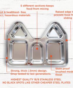 Alternative view of Kids Stainless Steel Section Plates 1 Count (Pack of 1)