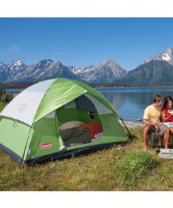 Coleman Sundome Camping Tent, 2/3/4/6 Person Dome Tent with Snag-Free Poles for Easy Setup in Under 10 Mins, Included Rainfly Blocks Wind & Rain, Tent for Camping, Festivals, Backyard, Sleepovers Palm Green 6 Person 34 91hkTsYEiML 1