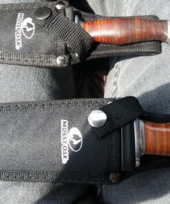 Mossy Oak 2-piece Bowie Knife, Fixed Blade Hunting Knife with Leather Handle, Sheath Included 47 91hmdftlzvL