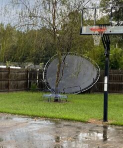 SkyBound Replacement Trampoline Mat, Fits 14ft Frames w/Spring Tool and Durable V-Rings, Bounce Safely with Extra Rows of Stitching - Jumping Mat for 14ft Round Trampoline - Fit 72, 88, and 96 Springs 150” Wide | 72 Rings | Fits 5.5” springs Black 29 91hq0bi9M2L